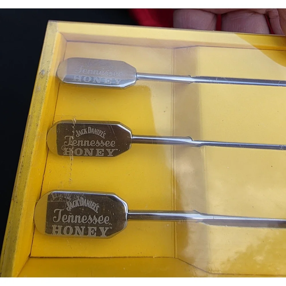 Jack Daniels Tennessee Honey Bee Swizzle Sticks NEW Box of (3) Stirrers